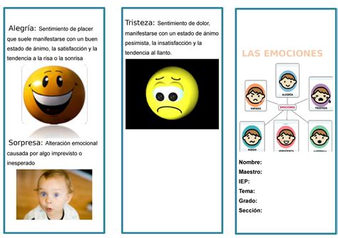 Triptico De Las Emociones Presentacion Las Emociones Son Sexiz Pix