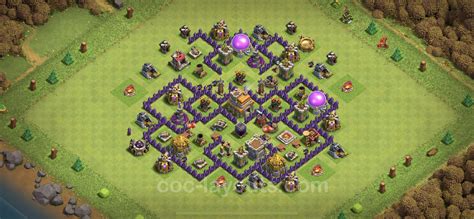 Trophy Defense Base Th7 With Link Anti Everything Clash Of Clans Town Hall Level 7 Base