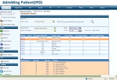 Web Based Hospital Information System Healthcare Software