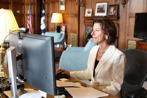 U.S. Commerce Secretary Gina Raimondo at virtual discussion with ...