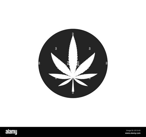 Cannabis leaf logo Black and White Stock Photos & Images - Alamy