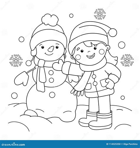 Snowman In Winter Snow Scene Stock Photo | CartoonDealer.com #22206720