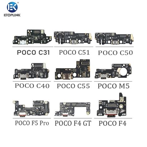 Flex Pin De Carga Placa For Xiaomi Poco C31 C51 C50 C40 C55 M5 F5pro F4