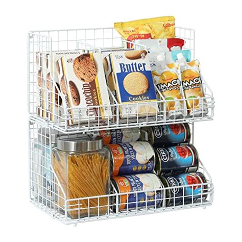 Snapklik X Cosrack Stackable Wire Baskets For Pantry Storage And