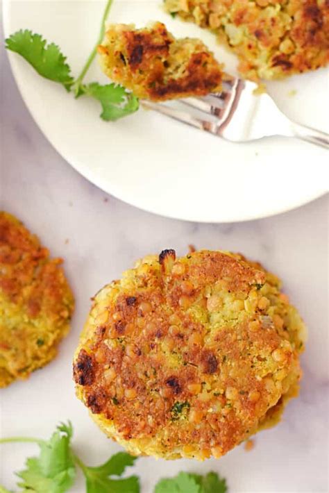 Red Lentil Fritters Vegan Gluten Free