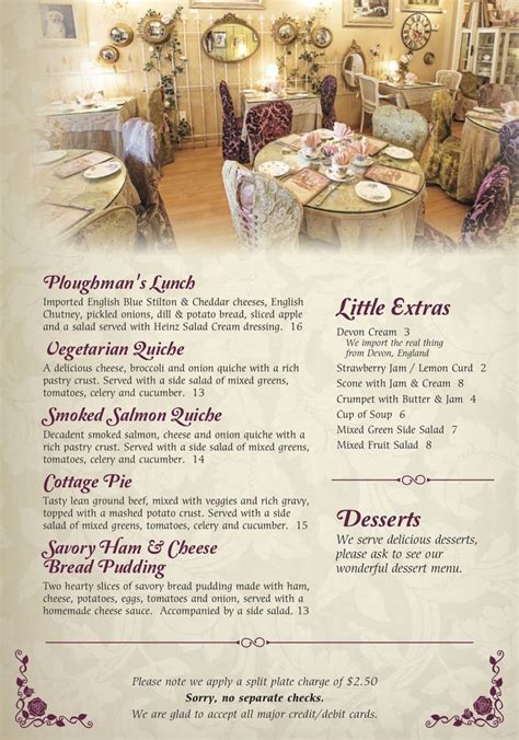 Tea House Menu Mn - Sexy home