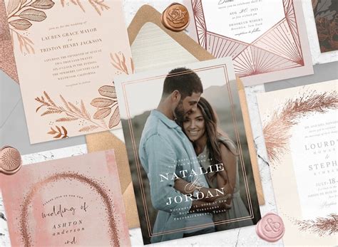 Rose Gold Wedding Invitations: 15 Blush-Worthy Invites for Your Guests