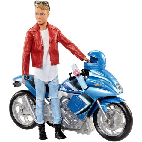 Amazones Barbie Pink Passport Ken Doll With Motorcycle Juguetes Y