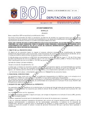 Completable En línea Oferta de empleo pblico para la estabilizacin Fax