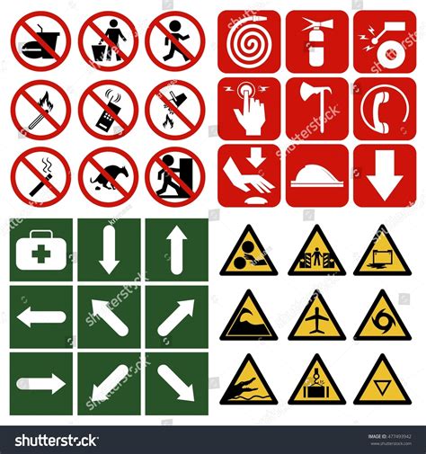 Safety Sign Mandatory Sign Safety Instructionwarning Stock Vector