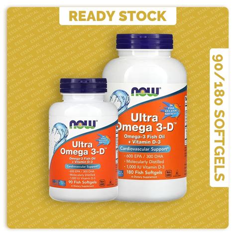 Ready Stock Now Foods Ultra Omega D Epa Dha