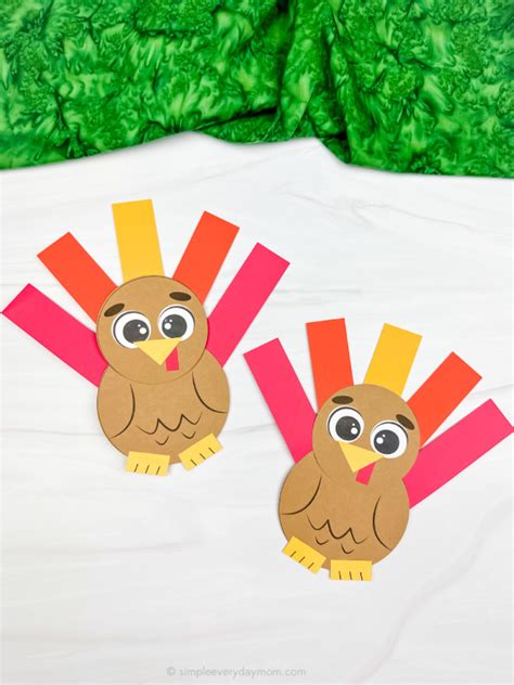 Shape Turkey Craft For Kids [Free Template]