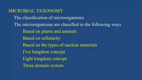 Classification Of Microorganisms Ppt