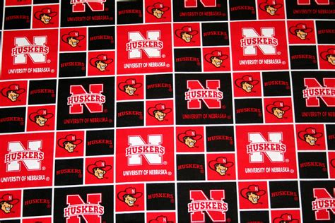 Univ Of Nebraska Fabric Cornhuskers Ncaa Fabrics 34 Yard