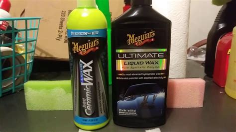 Meguiars Hybrid Ceramic Wax Vs Meguiars Ultimate Liquid Wax Youtube