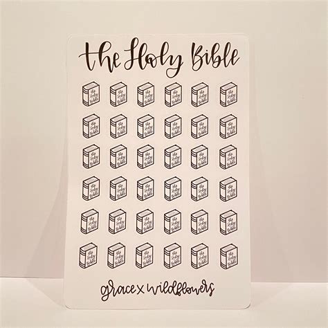 Mini Holy Bible Planner Stickers Planner Sticker Sheet Etsy