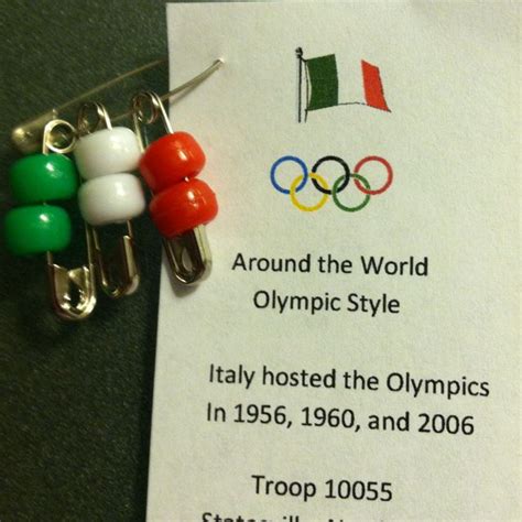 Italy Olympic Swap World Thinking Day Daisy Girl Scouts Girl Scout