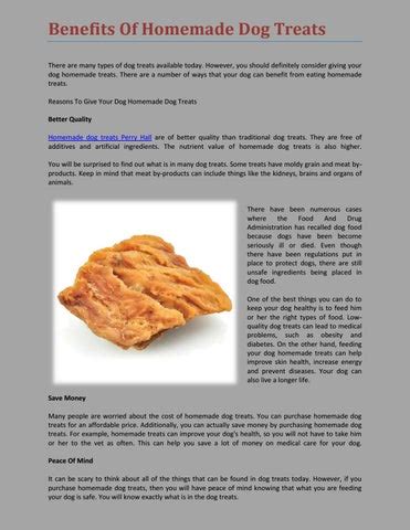 Benefits of homemade dog treats by petwants - Issuu