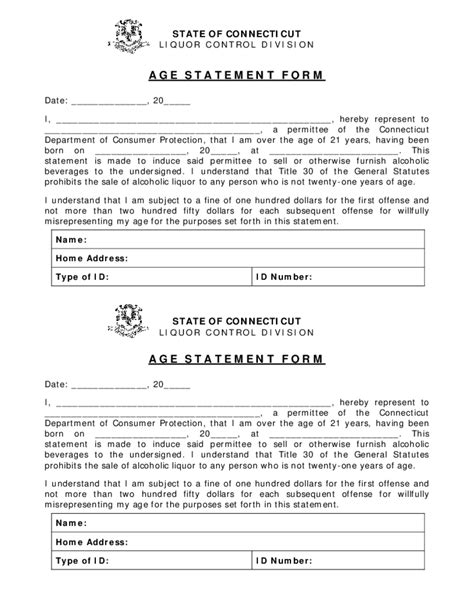 Ct Age Statement Form Complete With Ease Airslate Signnow