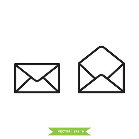 Envelope icon vector logo design flat style 8547696 Vector Art at Vecteezy