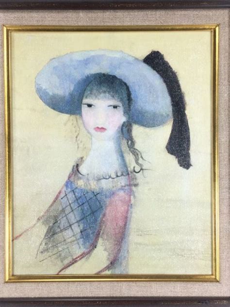 工芸 マリーローランサンMarie Laurencin 青と黒の帽子をかぶった少女 額付絵画 aの落札情報詳細 ヤフオク落札価格検索