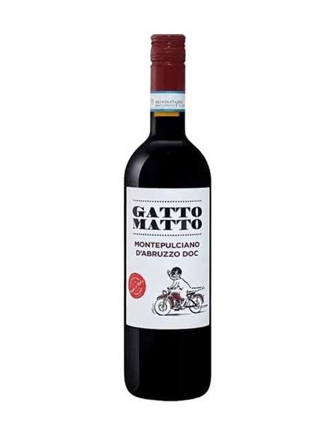 Gatto Matto Montepulciano Dabruzzo Doc Red Wine 75cl Onlinecava