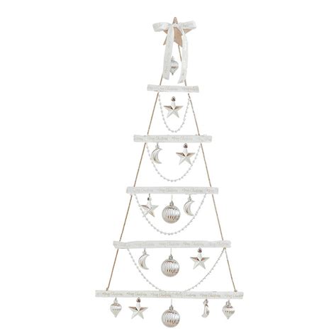 WEGFTDUOP Christmas Decor White Wall Christmas Tree Ladder Mini Light
