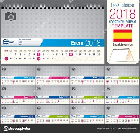 Plantilla Til De Calendario Triangular De Escritorio Lista Para