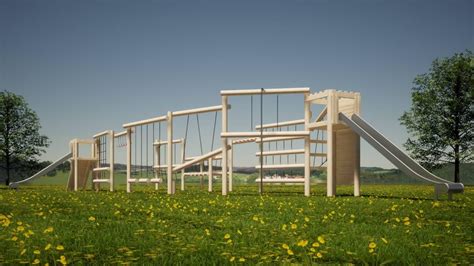 Parque Infantil Madera Natural De Robinia Soca