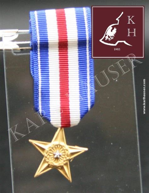 Us Silver Star Medal Ssm Small Size Mignon Karl Häuser