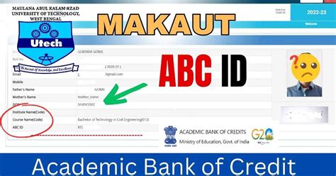 MAKAUT ABC ID: Check MAKAUT ABC ID Status Online [Academic Bank of ...