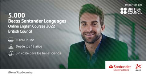 Becas Santander Language Online English Courses 2022 British