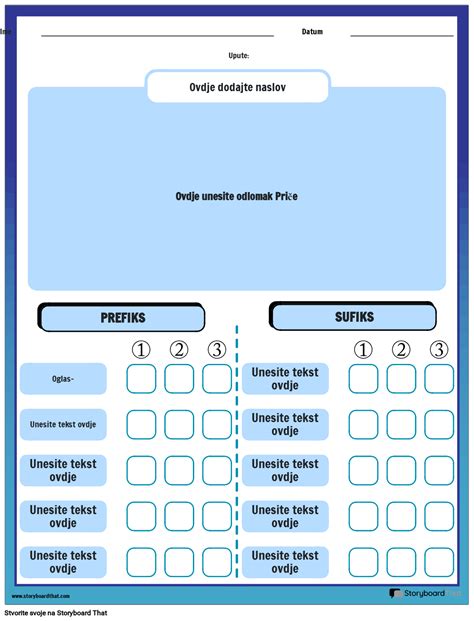 Besplatni Radni Listovi S Prefiksima I Sufiksima Storyboardthat