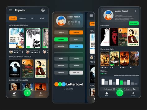 Letterboxd Mobile App Redesign Behance