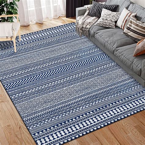 Glowsol X Boho Large Area Rug Tribal Low Pile Rug Carpet Non