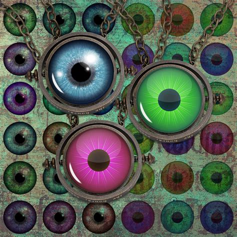 Colourful Eyes Digital Collage Sheeteyes Printableresin - Etsy