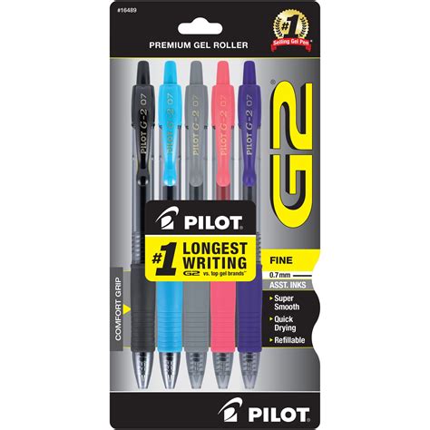 Pilot G2 Premium Retractable Gel Ink Rolling Ball Pen Fine Point