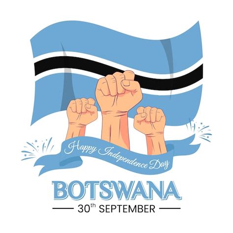 Premium Vector Botswana Independence Day For Greeting Card With