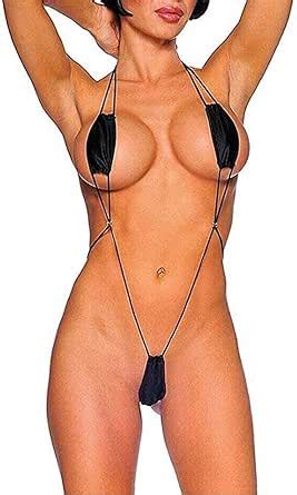 Teeny Weeny Sling Shot Micro Mini Bikini Thong String Einteiler Teddy