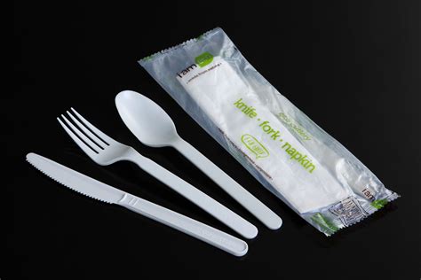 Compostable Cpla Disposable Biodegradable Plastic Cpla Cutlery Set With