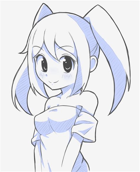 Simple Cute Girl R Animesketch