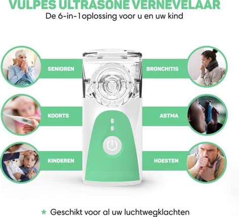 Vulpes Healthcare Aerosoltoestel Ultrasone Vernevelaar Inhalator