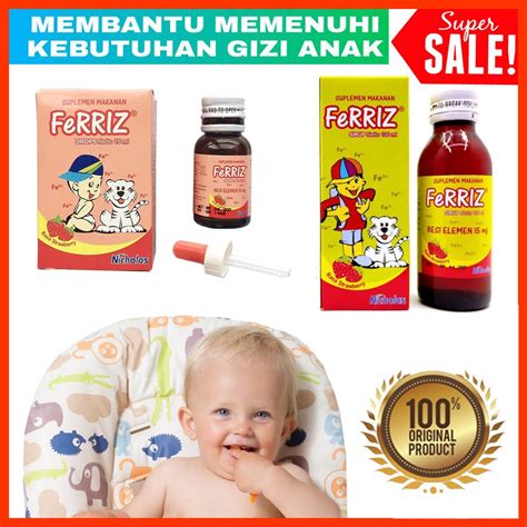 Jual Ferriz Drops 15 Ml Ferriz Sirup 100 Ml Suplemen Kesehatan