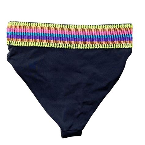 Peixoto Zoni High Waist Bikini Bottom Black Multicolor Size XS EBay