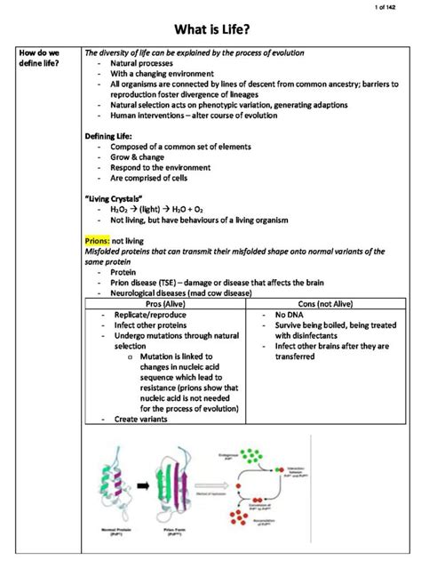 Notes For Biomolecules And Cells Biol At University Of Melbourne