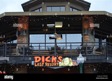 Gatlinburg Restaurant Dicks Last Resort Tennessee Hi Res Stock