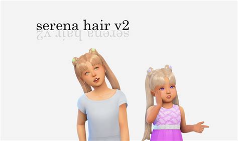 An Nymousghost Serena Hair V By Emily Cc Finds