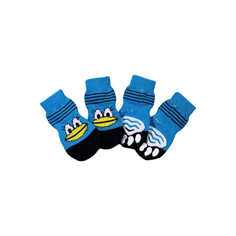 4Pc Pet Socks, Anti-Slip Bottom Dog Paw Protectors With Cute Cartoon