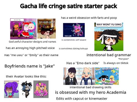 Gacha Life Cringe Satire Starter Pack Rstarterpacks Starter Packs