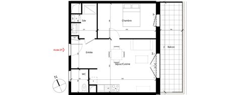 Plan Appartement T De M Neuf Toulouse R Sidence Le Parc Du